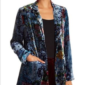 Johnny Was Crushed Velvet & Silk Blazer